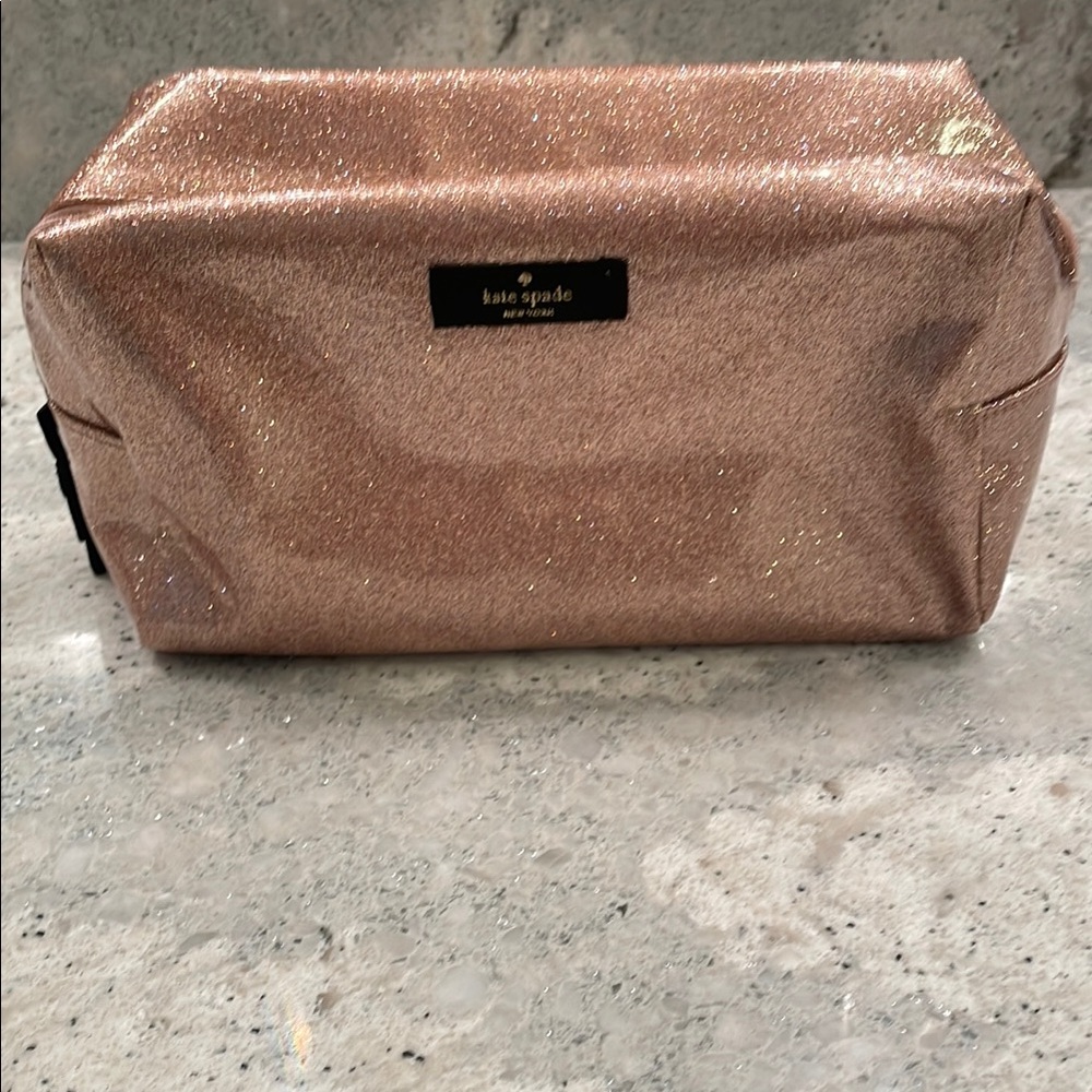 Kate Spade Davie Terrace makeup bag in Rose Gold